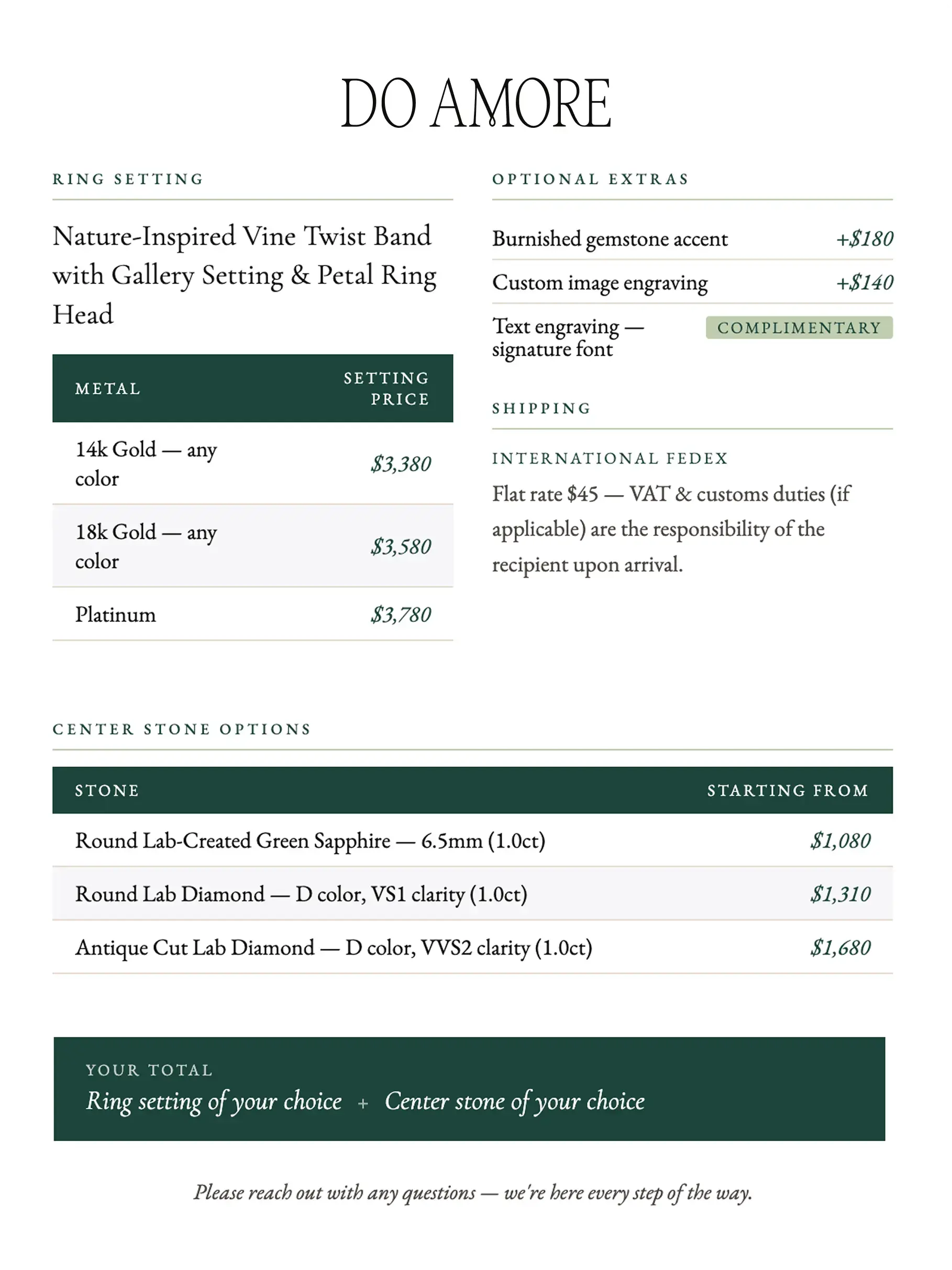 Receive Your Quote