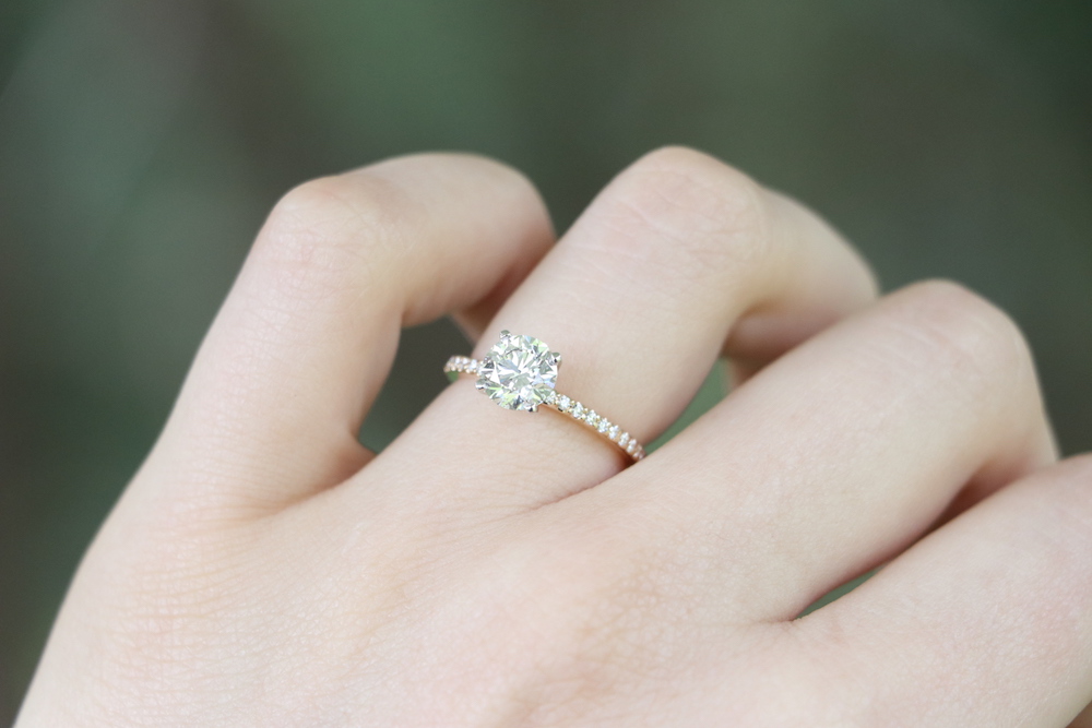 Dainty Engagement Ring Petite Diana Engagement Ring Do Amore