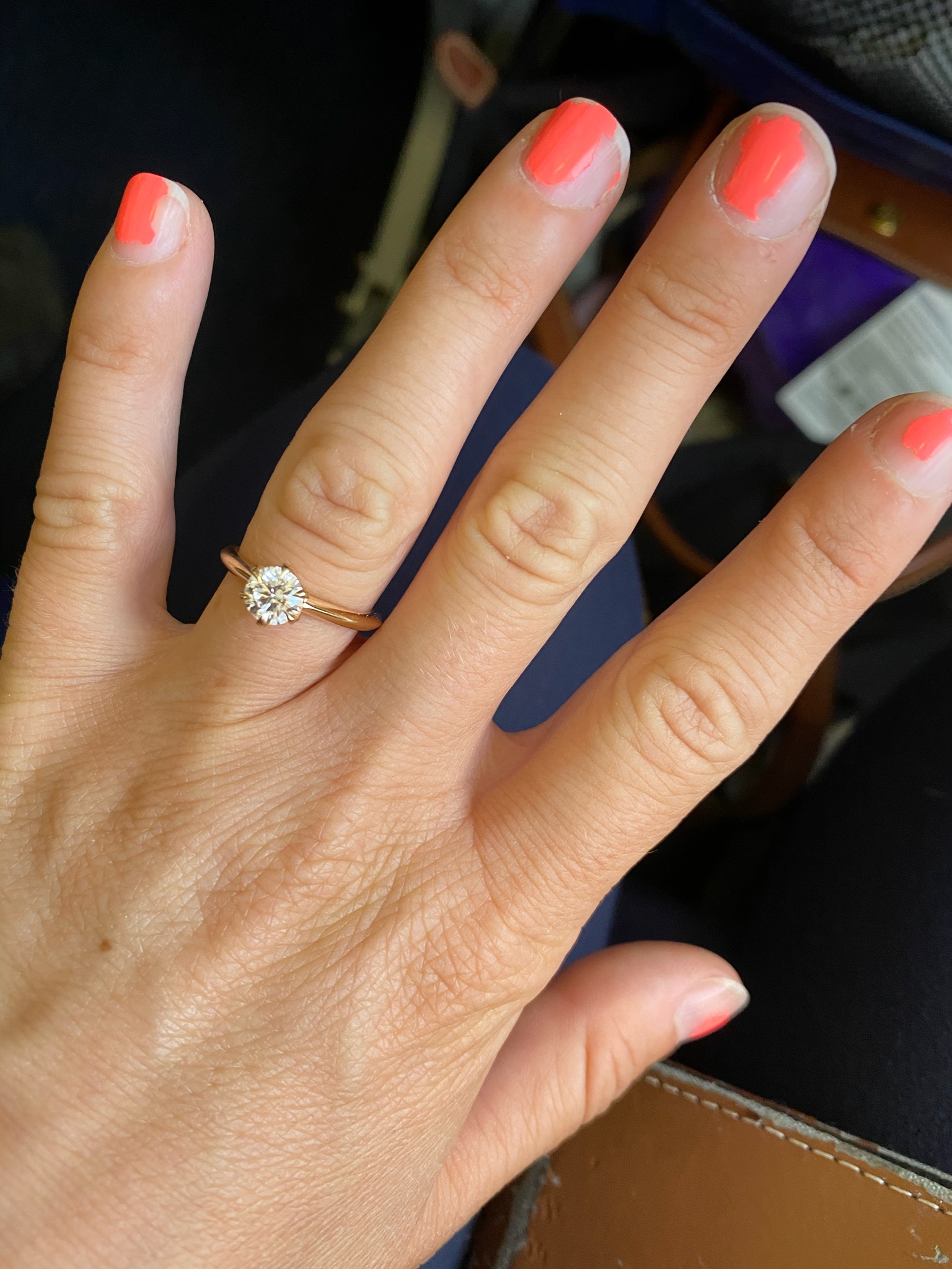 Do Amore Six Prong Engagement Ring - Six Prong Solitaire - Luna Ring - Do Amore