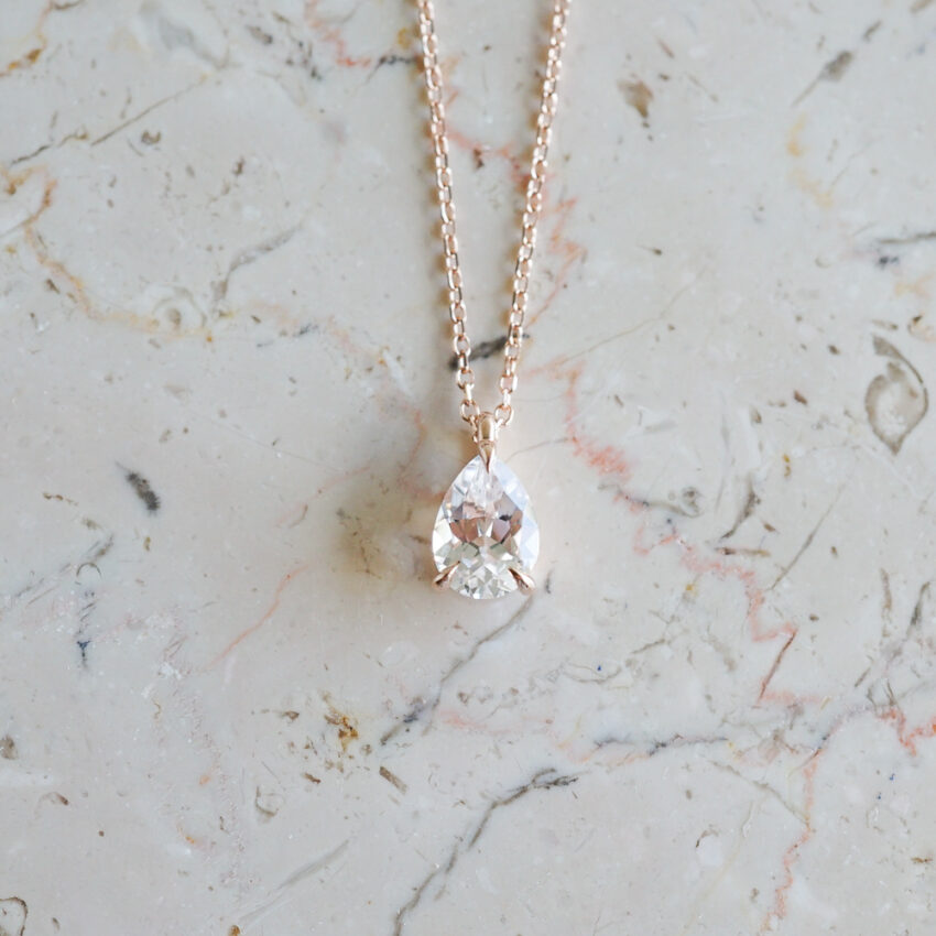 Rose-Gold-Pear-Shaped-Necklace
