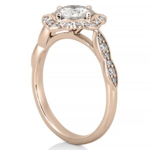 affordable-floral-halo-engagement-ring-with-round-hearts-and-arrows-moissanite-in-rose-gold