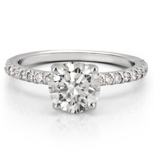 affordable-platinum-french-cut-basket-setting-engagement-ring-with-round-hearts-and-arrows-moissanite