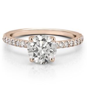 affordable-rose-gold-french-cut-basket-setting-engagement-ring-with-round-hearts-and-arrows-moissanite