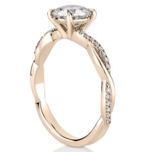 affordable-twist-engagement-ring-with-round-hearts-and-arrows-moissanite-in-rose-gold