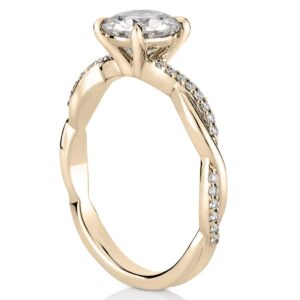 affordable-twist-engagement-ring-with-round-hearts-and-arrows-moissanite-in-yellow-gold