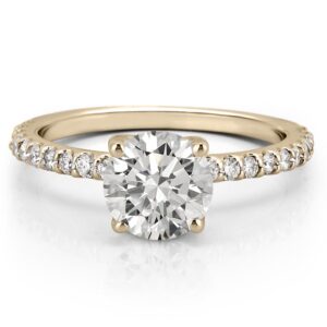 affordable-yellow-gold-french-cut-basket-setting-engagement-ring-with-round-hearts-and-arrows-moissanite