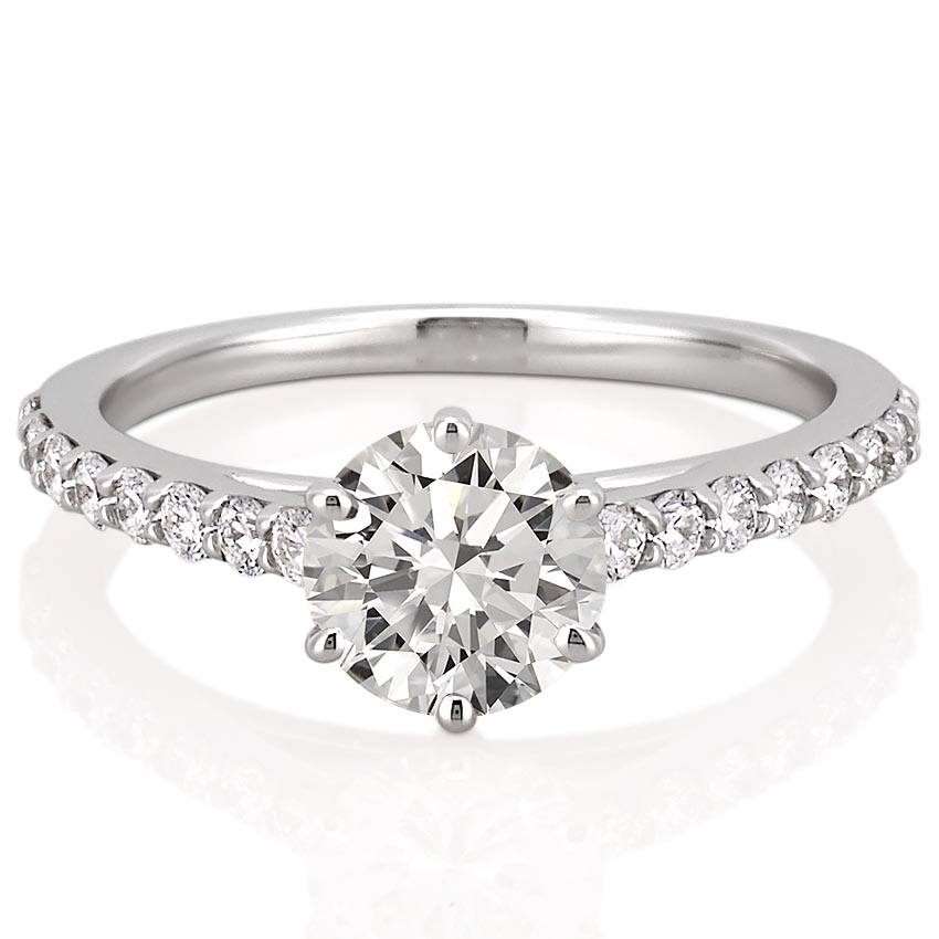 Buy 4 Prong Setting Round Diamond Mens Ring Online US - Diamonds Factory