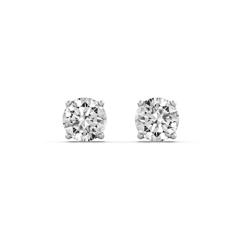 diamond-solitaire-earrings in platinum