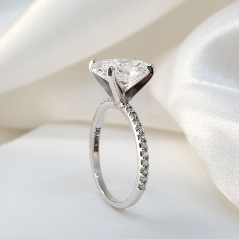 do amore engagement ring pave band white gold