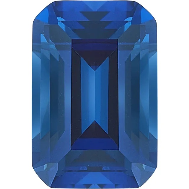 lab created emerald blue sapphire gemstone