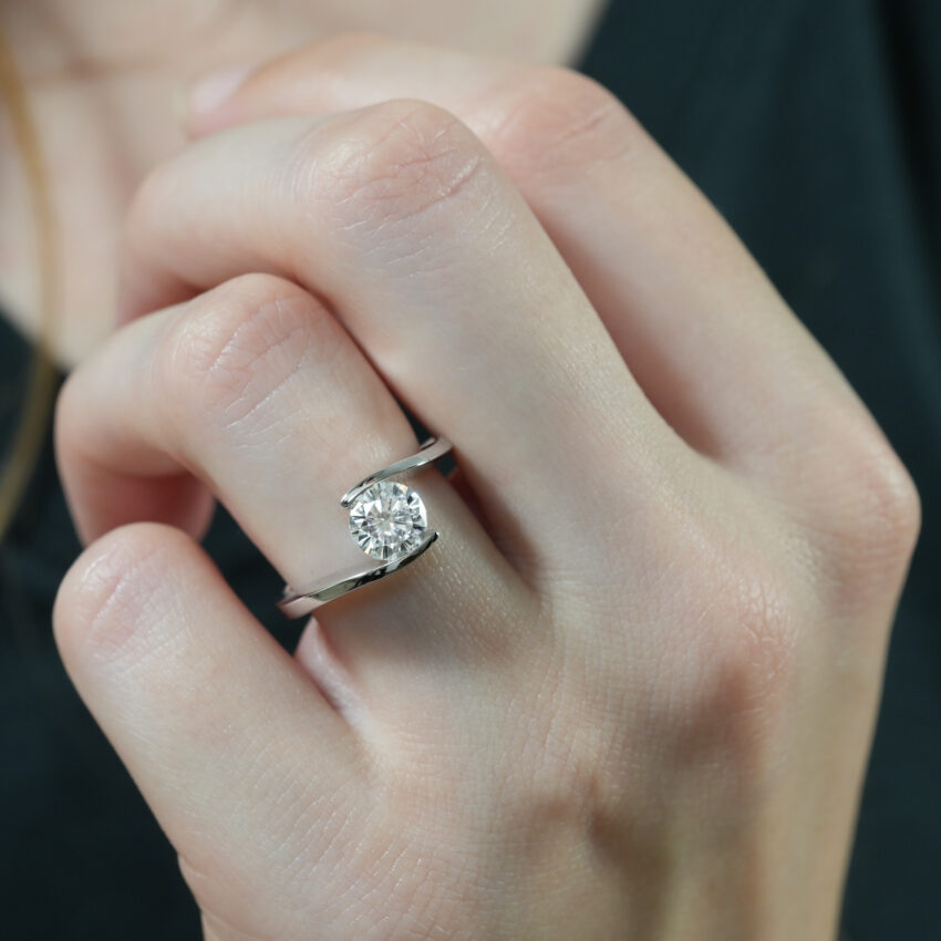 floating diamond ring lifestyle
