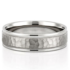 hammered-milgrain-platinum-wedding-band