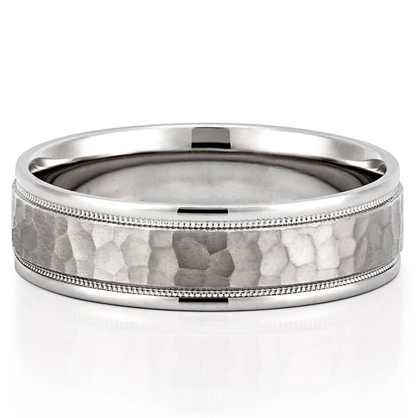 thumbnail interactive-video image 1 of 8mm Stainless Steel Milgrain Edged Domed Wedding Band - Comfort Fit, Sizes 5-14 1 of 3