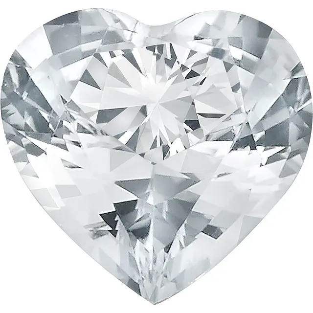 Heart Lab Created White Sapphire - Heart Sapphire - Do Amore