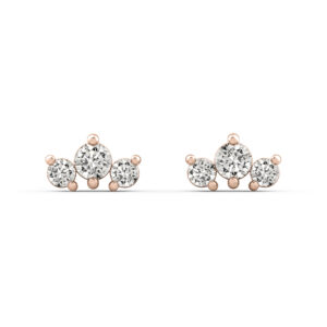 lab-diamond-three-stone-earrings-rose-gold