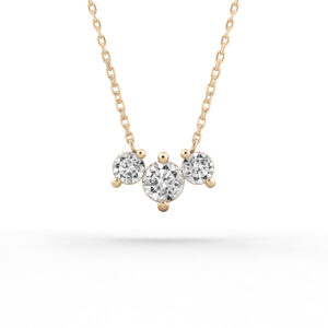 lab-diamond-three-stone-necklace-yellow-gold