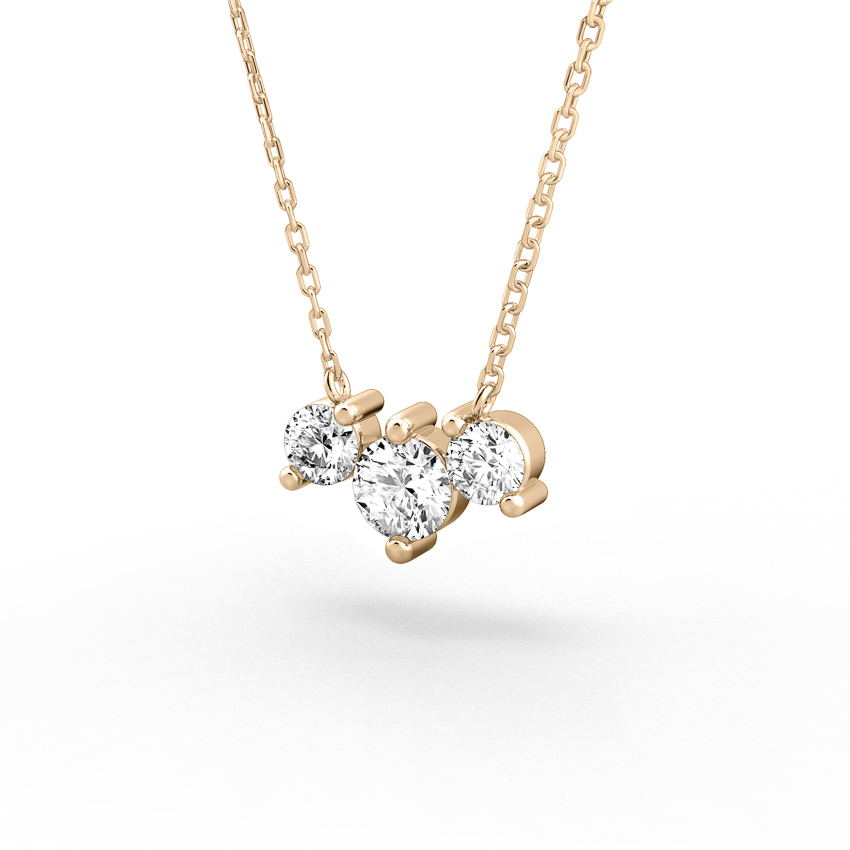 lab-diamond-three-stone-necklace-yellow-gold-angle