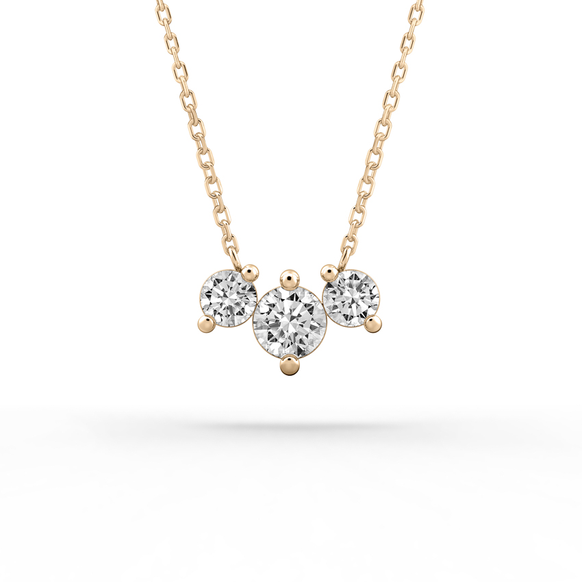 lab-diamond-three-stone-necklace-yellow-gold