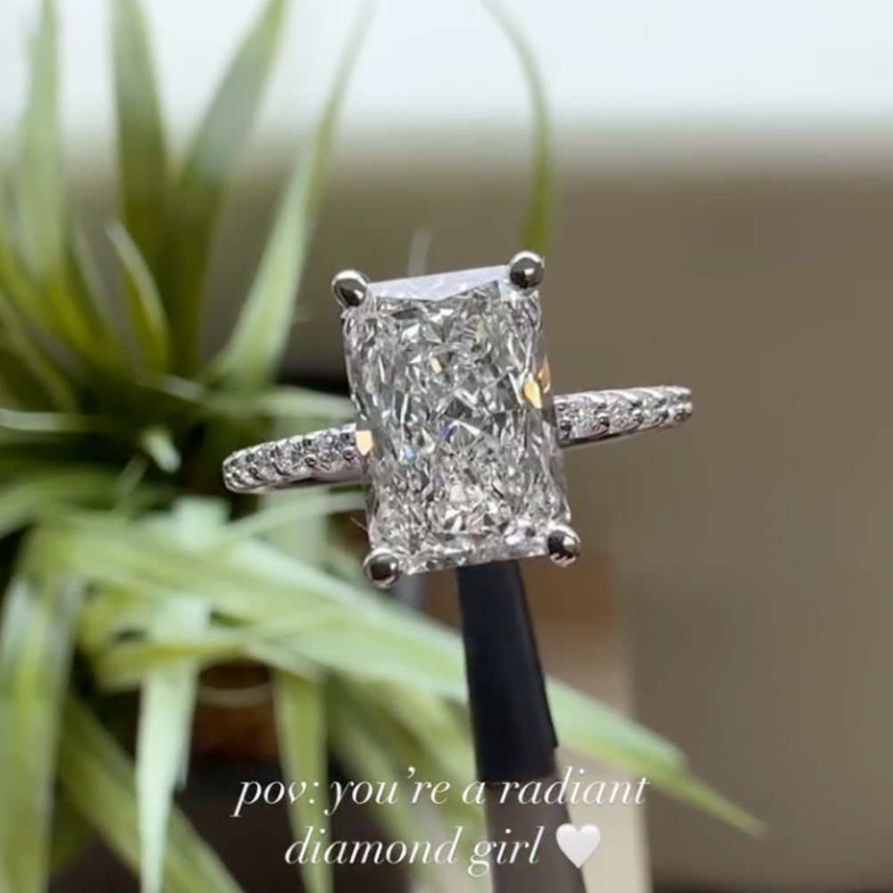 do amore mekelle engagement ring instagram reel radiant diamond