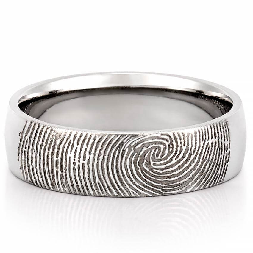 Men's Fingerprint Wedding Band