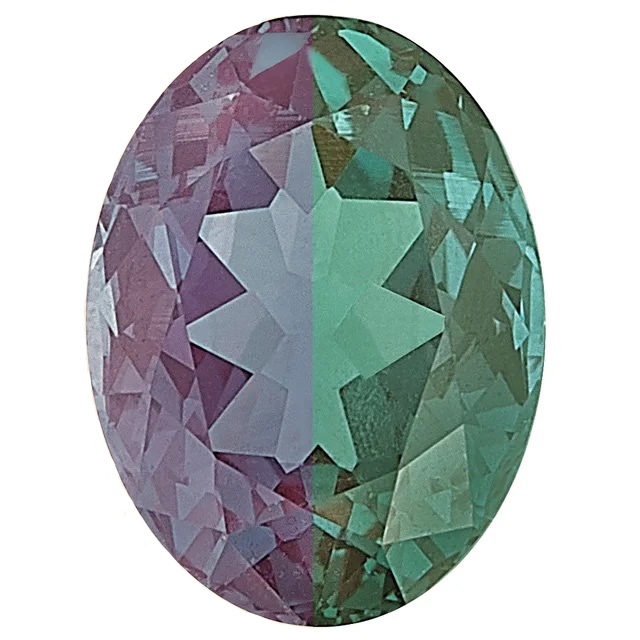 lab created oval alexandrite gemstone