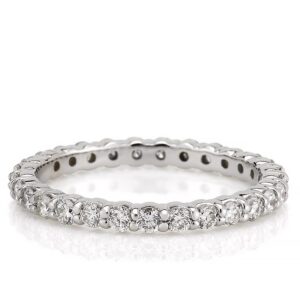 2mm-round-lab-diamond-eternity-band in platinum