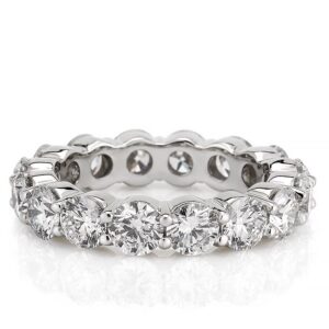 4mm-round-lab-diamond-eternity-band platinum