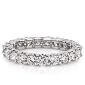 scalloped-3mm-lab-diamond-eternity-band in platinum