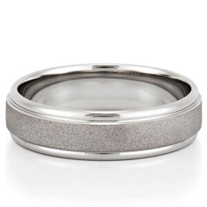 platinum-wire-brushed-wedding-band