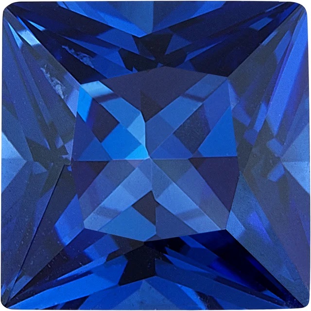 0.70 Carat Heart Cut Blue Sapphire Lab Created Gemstone - MiaDonna