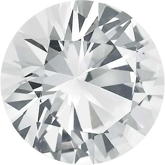 lab created round white sapphire gemstone