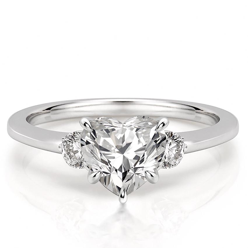 three-stone-heart-engagement-ring in white gold