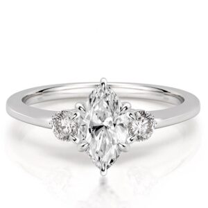 three-stone-marquise-engagement-ring in palladium