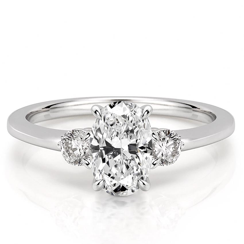three-stone-oval-engagement-ring in palladium