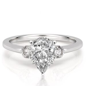 three-stone-pear-engagement-ring in white gold