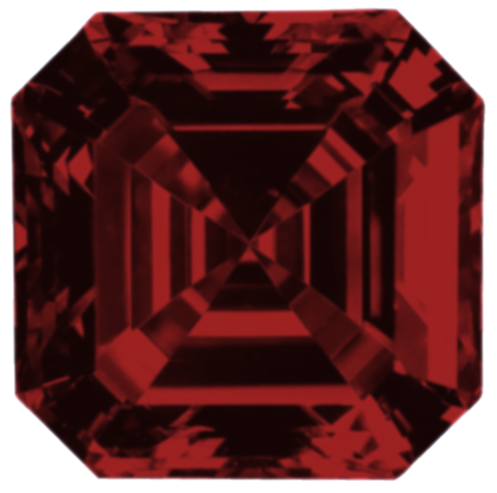 Asscher Cut Lab Ruby