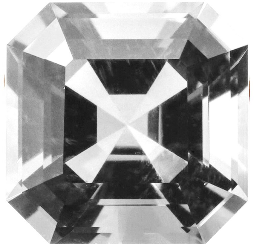 Asscher Lab Created White Sapphire Do Amore