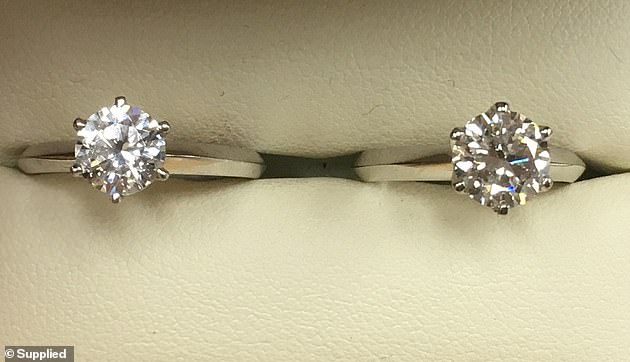 moissanite vs diamond side by side comparison