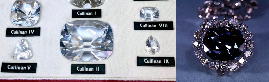 Cullinan diamonds and Hope diamond