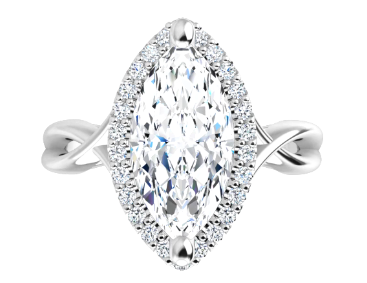 Halo Marquise Diamond Ring