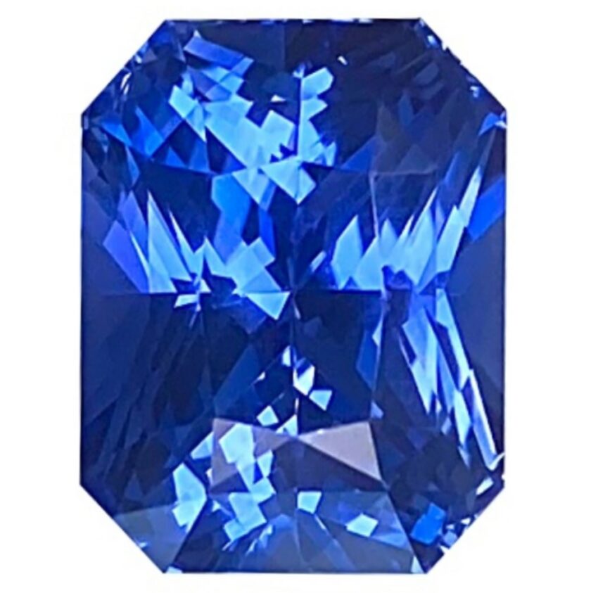 Radiant Cut Lab Blue Sapphire