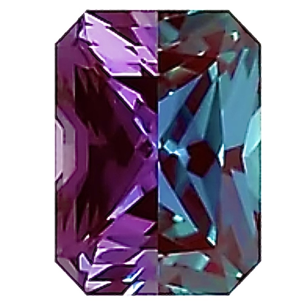 Radiant Cut Lab Created Alexandrite