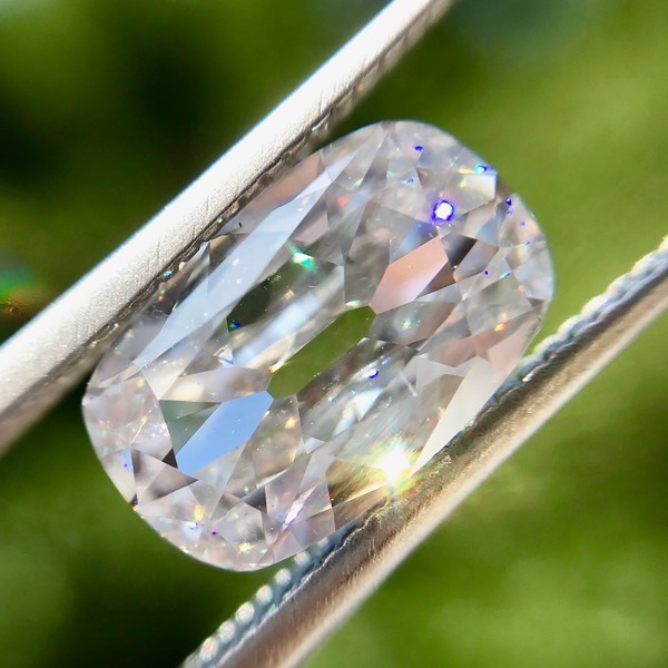 elongated cushion diamond with antique cut