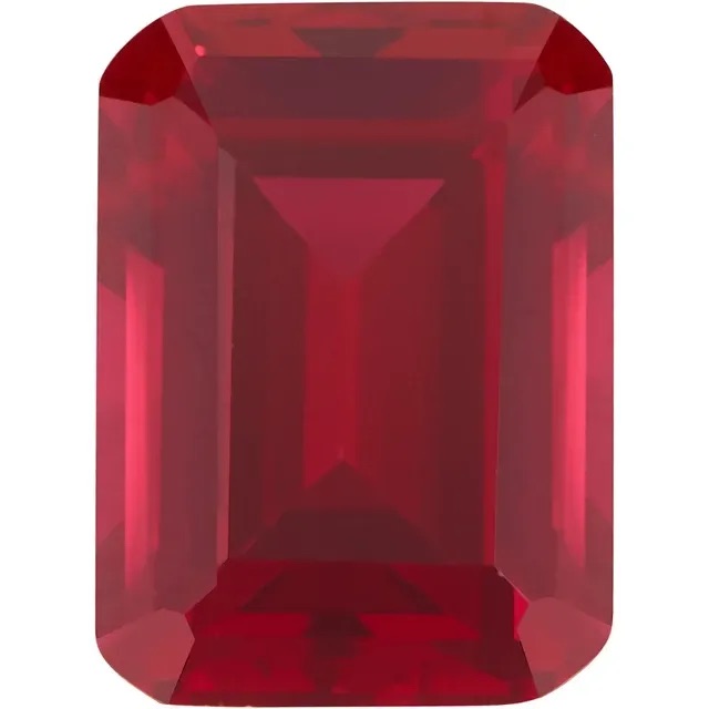 KQDANCE Vintage Cushion Cut 14Ct Lab Created Ruby Sapphire Emerald