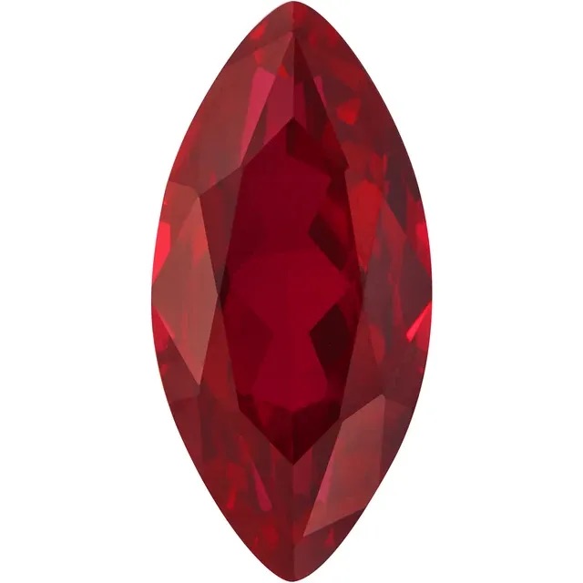 lab created marquise ruby gemstone