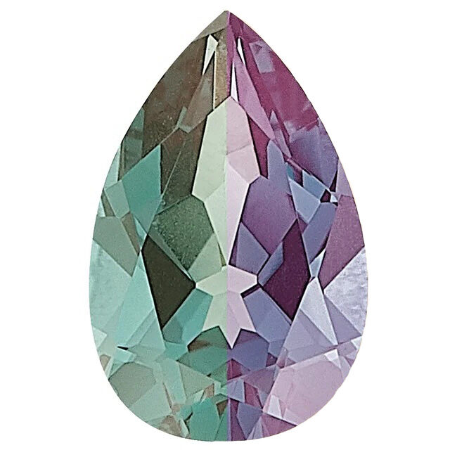 lab created pear alexandrite gemstone