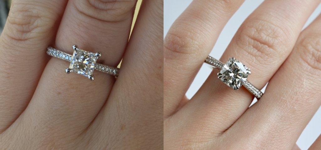 Square cut engagement rings | Diamond Registry