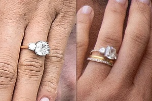 meghan markle engagement ring before and after