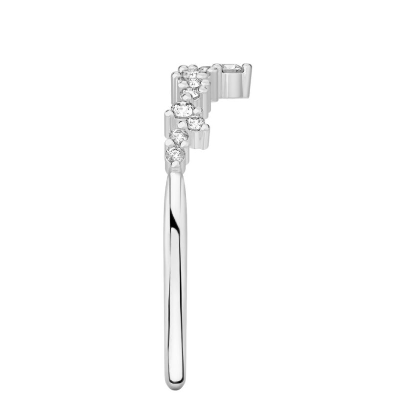 chevron diamond band platinum side