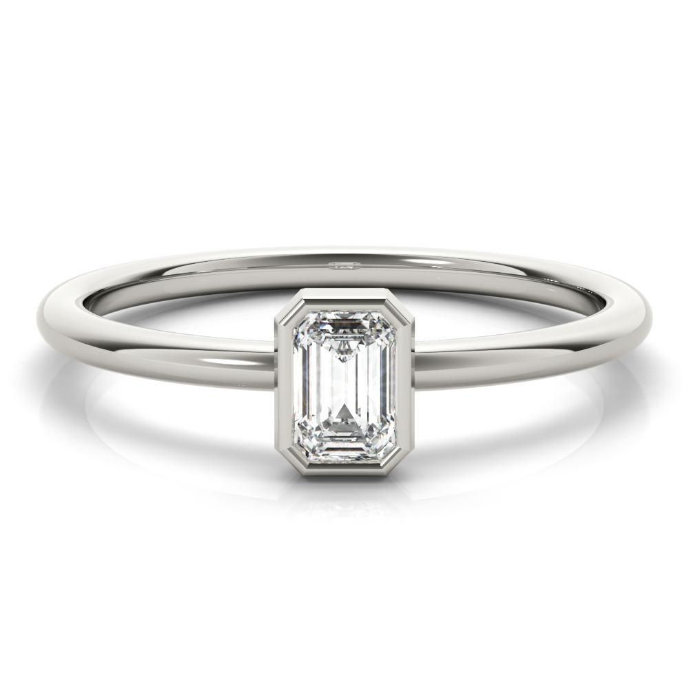 emerald bezel stackable platinum